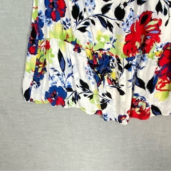 Peter Nygard Floral Midi Dress Sz 16 Ruffles Off the Shoulder - Picture 5 of 12